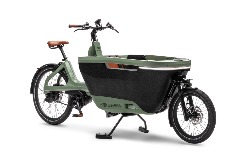 Lovens Explorer elektrische bakfiets in moss groen
